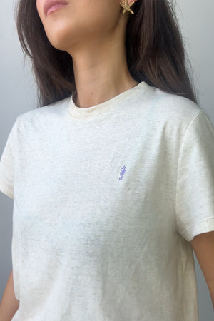 T-shirt z bawełny organicznej  / 13 / 29 /cream white / seahorse
