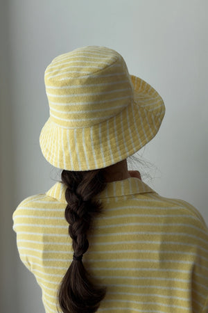 Bucket z bawełny frotte / 21 / 09 / lemon stripes *longsleeve-polo-z-bawelny-14-26-lemon-stripes*