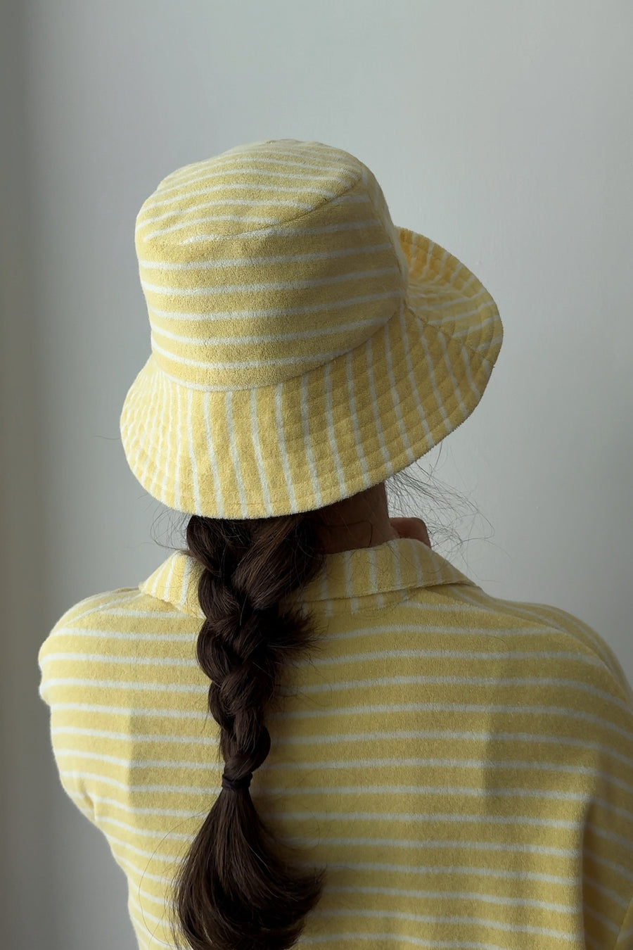 Bucket z bawełny frotte / 21 / 09 / lemon stripes *longsleeve-polo-z-bawelny-14-26-lemon-stripes*