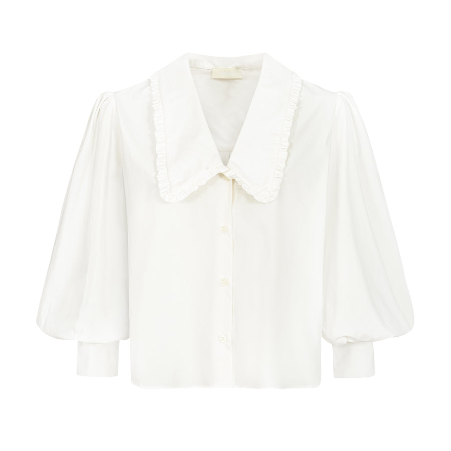 Koszula z bawełny organicznej / 12 / 22 / cream white