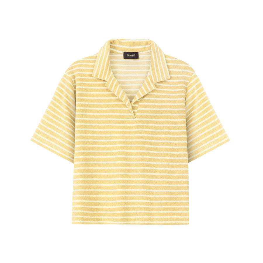 T-shirt z bawełny frotte / 13 / 33 / lemon stripes