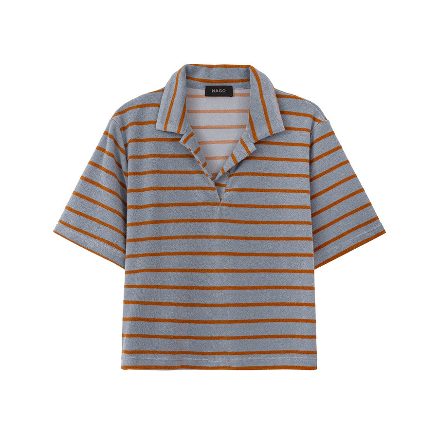 T-shirt z bawełny frotte / 13 / 33 / marine stripes