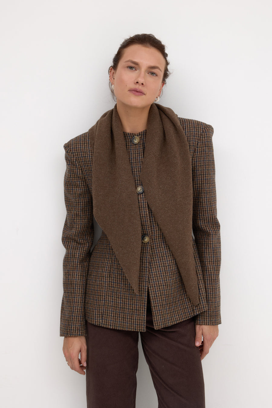 Chusta z wełny / 21 / 17 / calm brown
