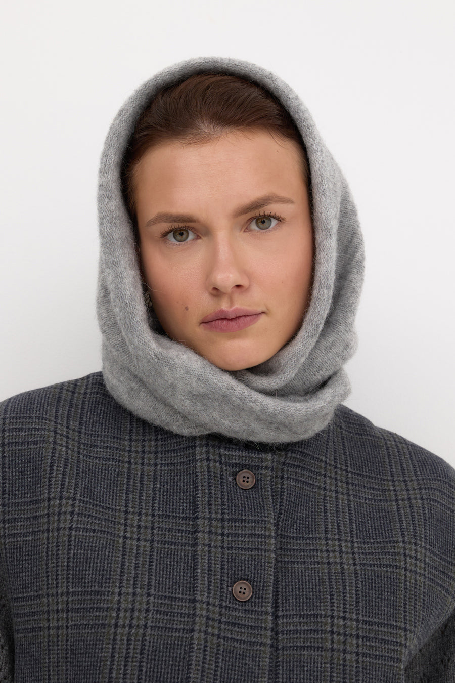 Chusta z wełną z alpaki / 21 / 24 / mist grey