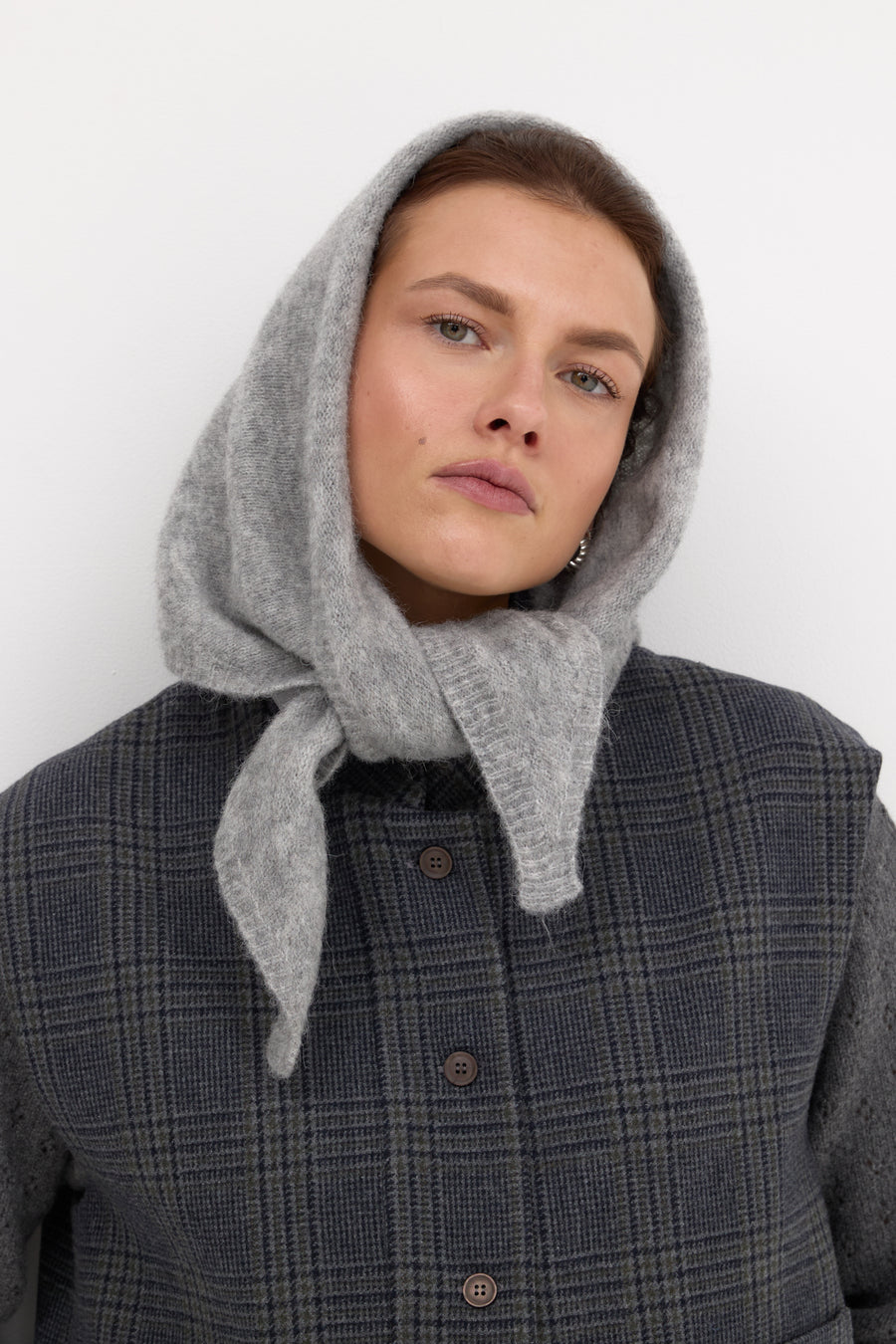 Chusta z wełną z alpaki / 21 / 24 / mist grey