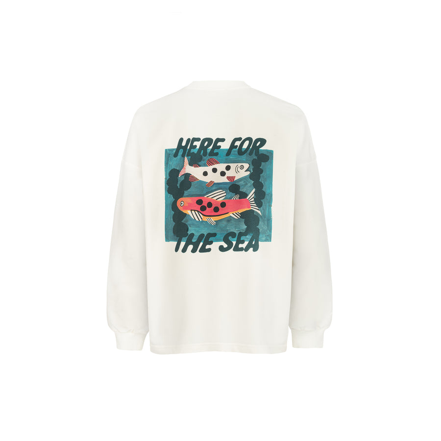 Longsleeve z bawełny / 14 / 30 / sea soul