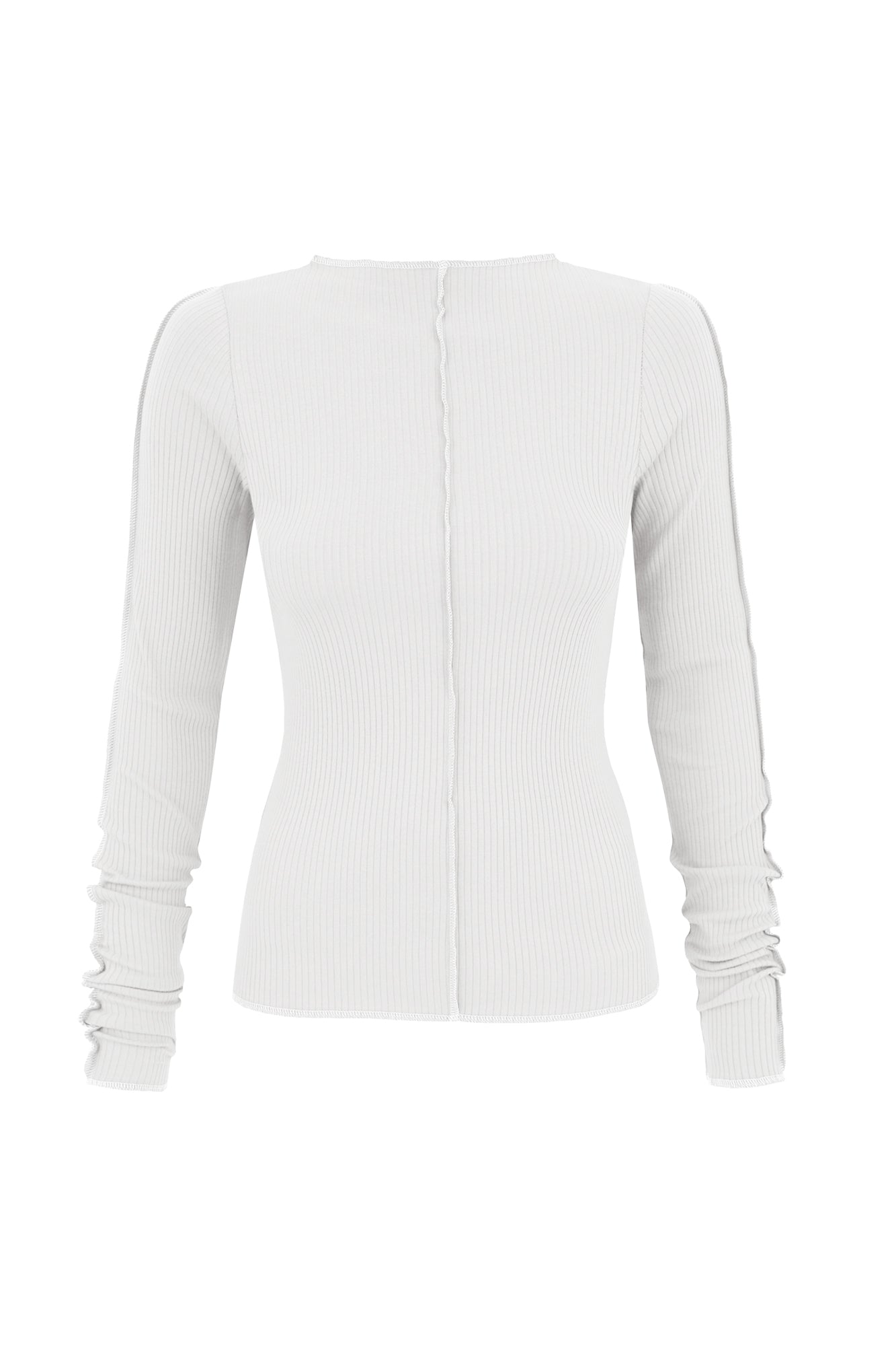 Longsleeve z bawełny organicznej / 14 / 02 / cream white