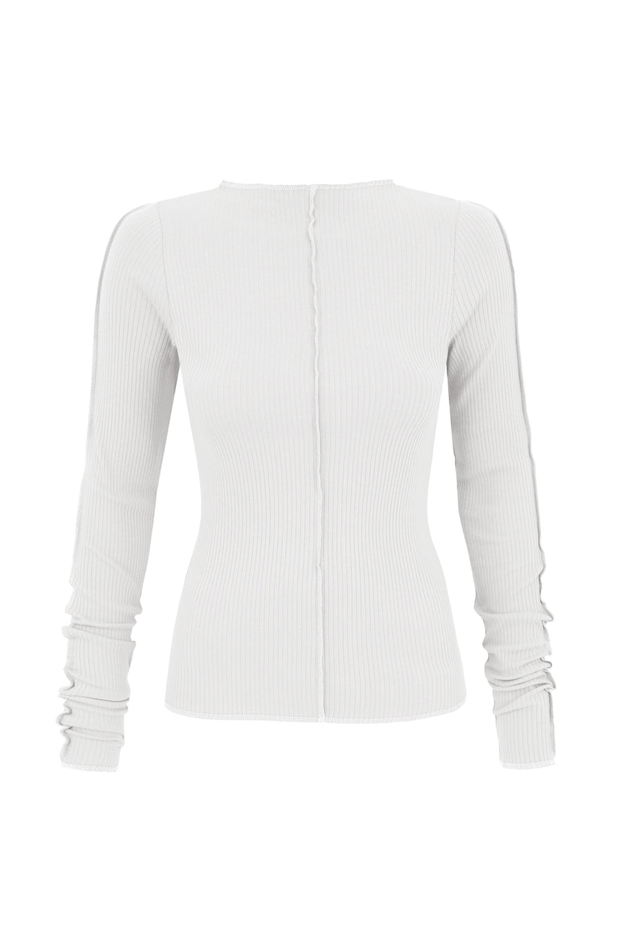 Longsleeve z bawełny organicznej / 14 / 02 / cream white