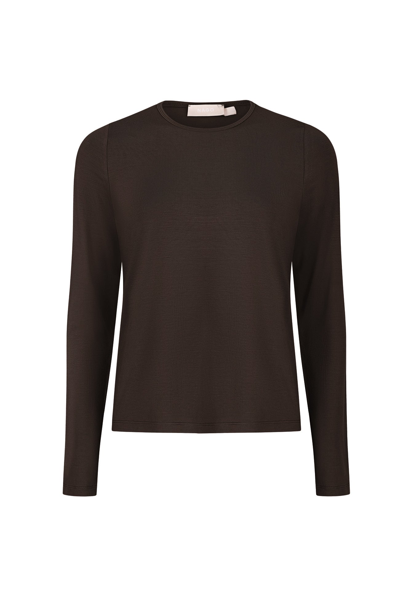 Longsleeve z wiskozy / 14 / 08 / ebony wood