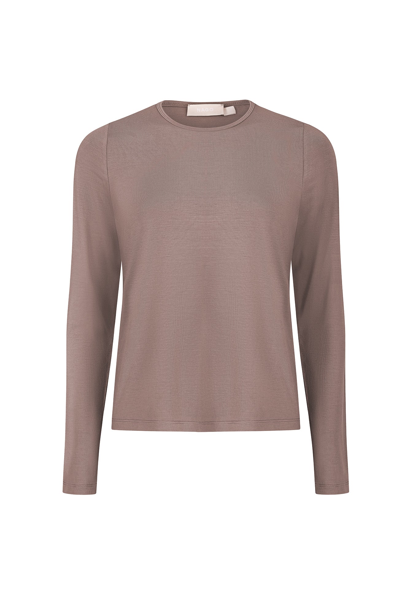 Longsleeve z wiskozy / 14 / 08 / mocha coffee