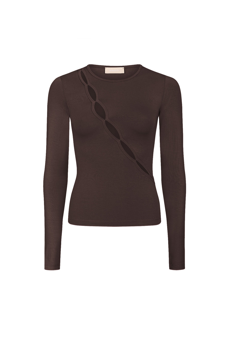 Longsleeve z wiskozy / 14 / 29 / ebony wood