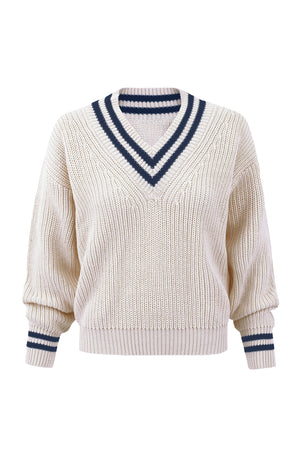 Sweter z bawełny organicznej / 16 / 11 / cream white