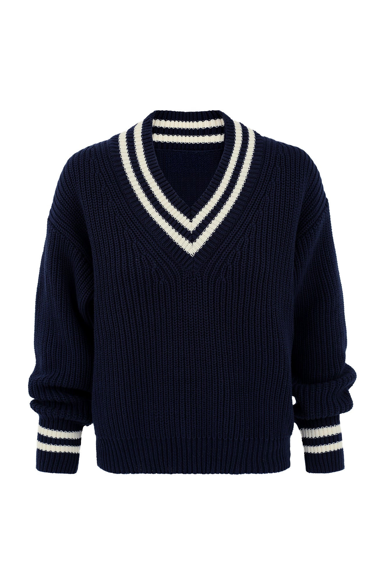 Sweter z bawełny organicznej / 16 / 11 / night blue