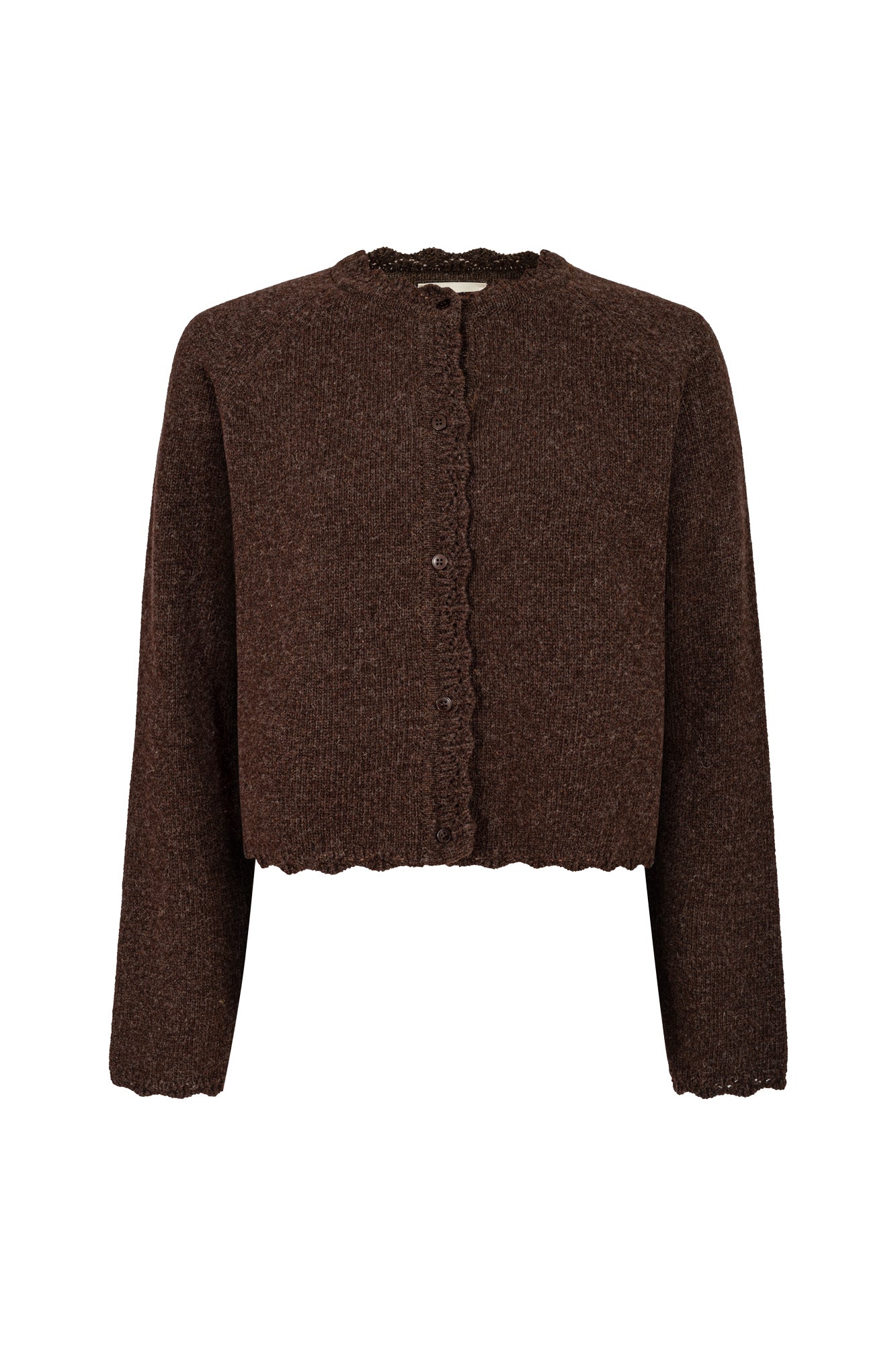 Kardigan z wełny / 16 / 15 / dark brown