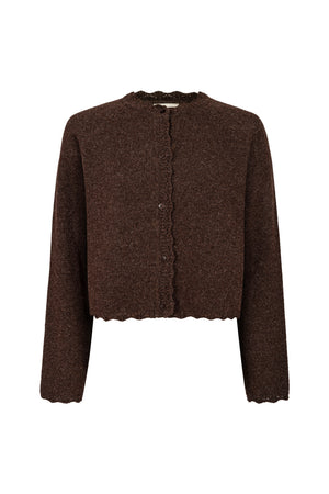 Kardigan z wełny / 16 / 15 / dark brown