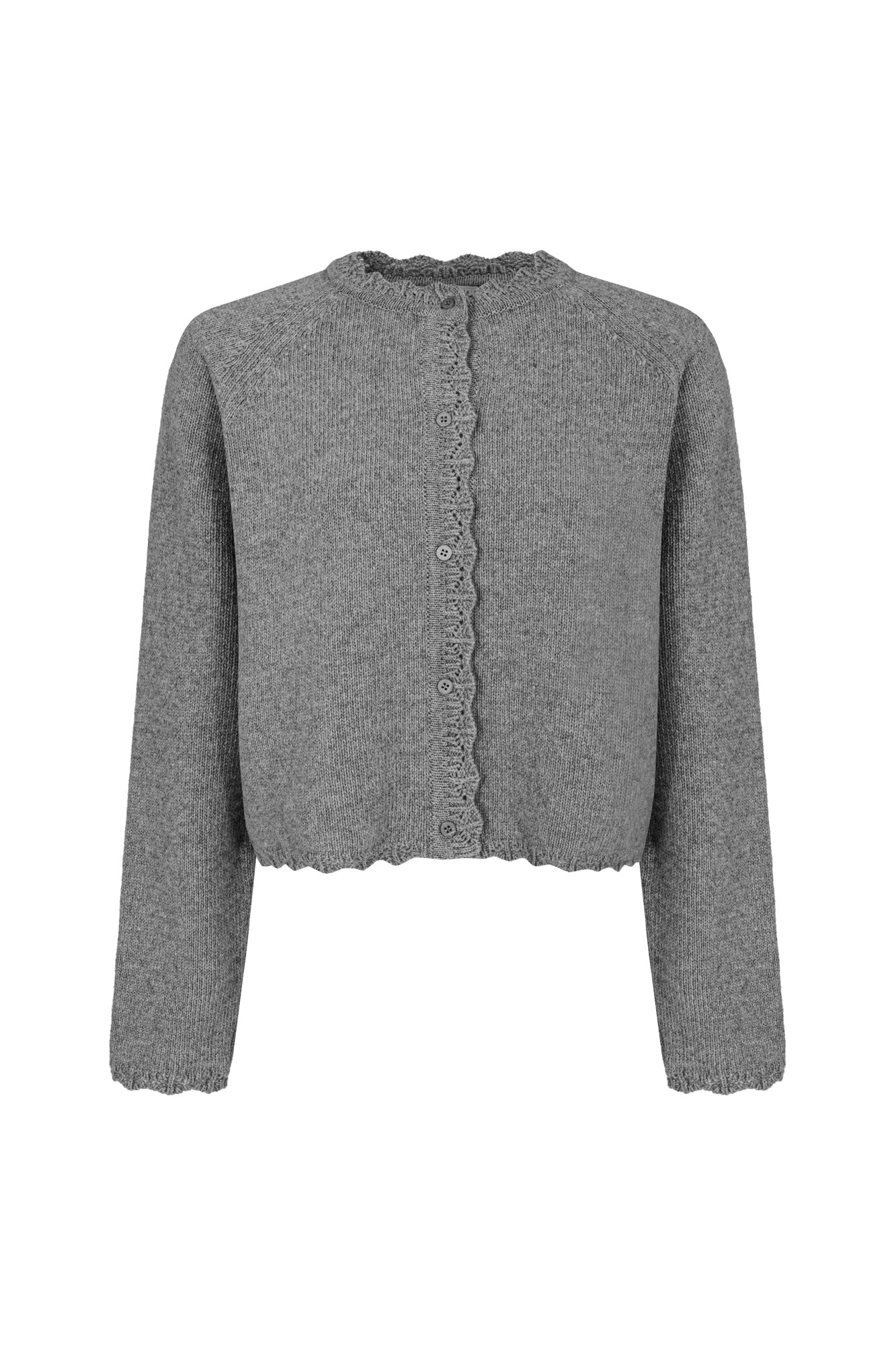 Kardigan z wełny / 16 / 15 / stone grey