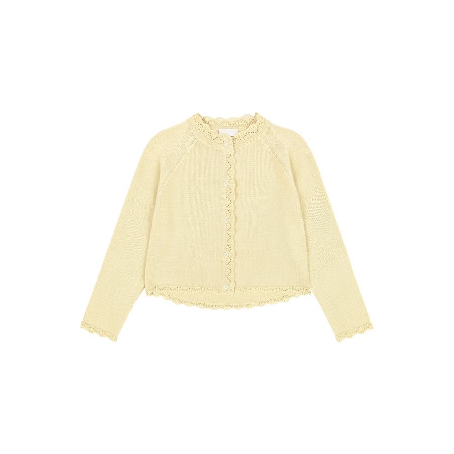 Kardigan z bawełny organicznej / 16 / 18 / butter yellow
