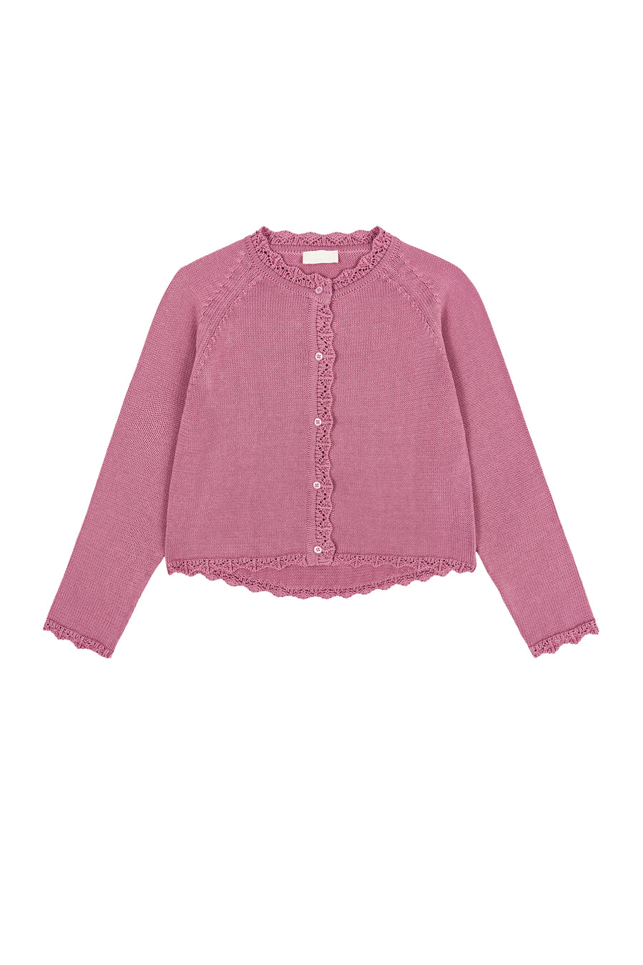 Kardigan z bawełny organicznej / 16 / 18 / mauve pink