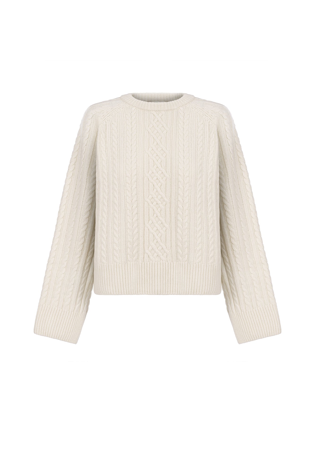 Sweter z wełny / 16 / 19 / cream white