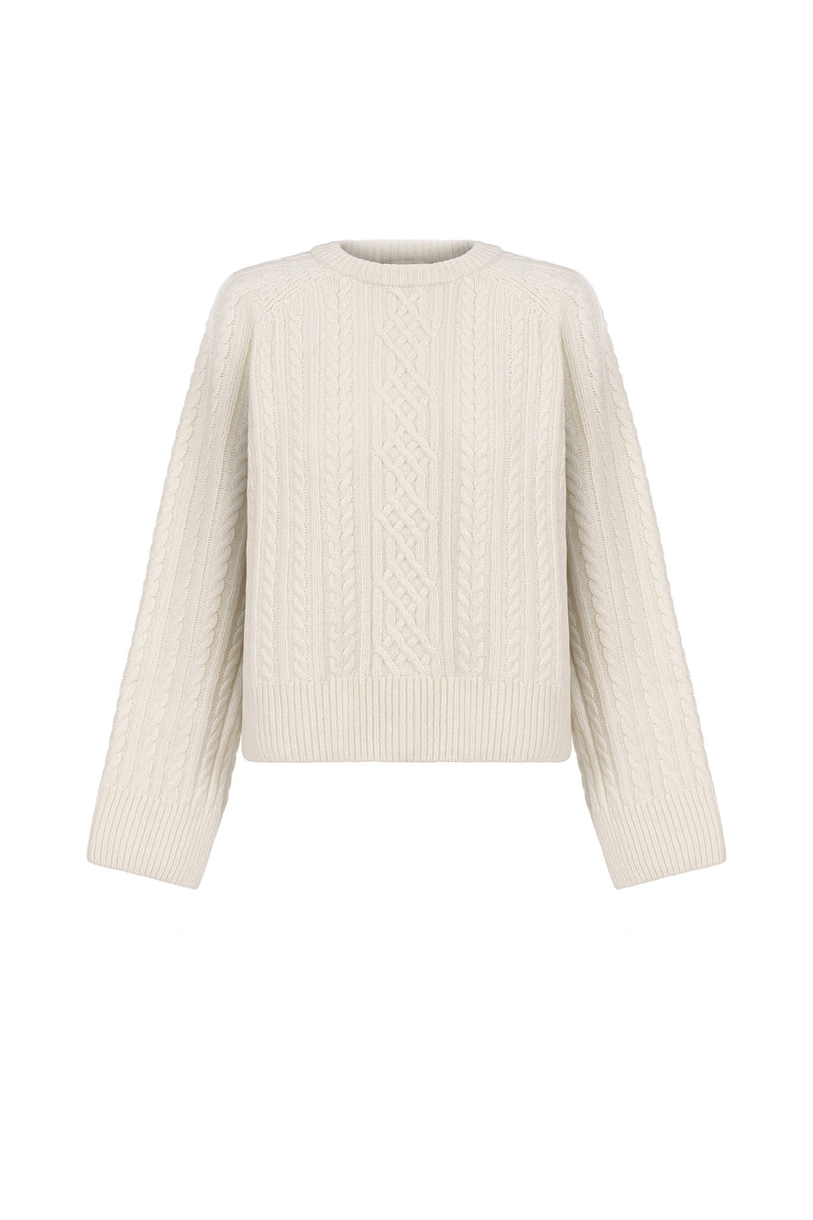 Sweter z wełny / 16 / 19 / cream white