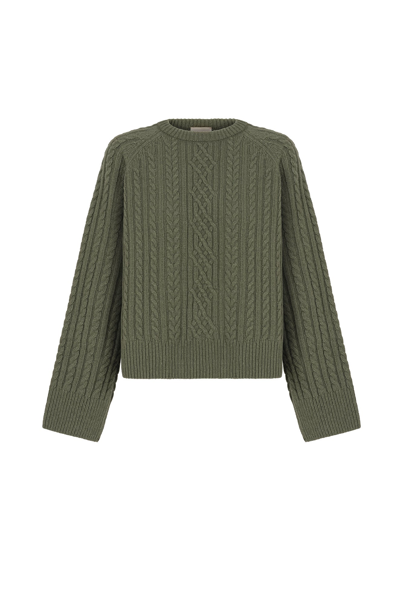 Sweter z wełny / 16 / 19 / grey moss