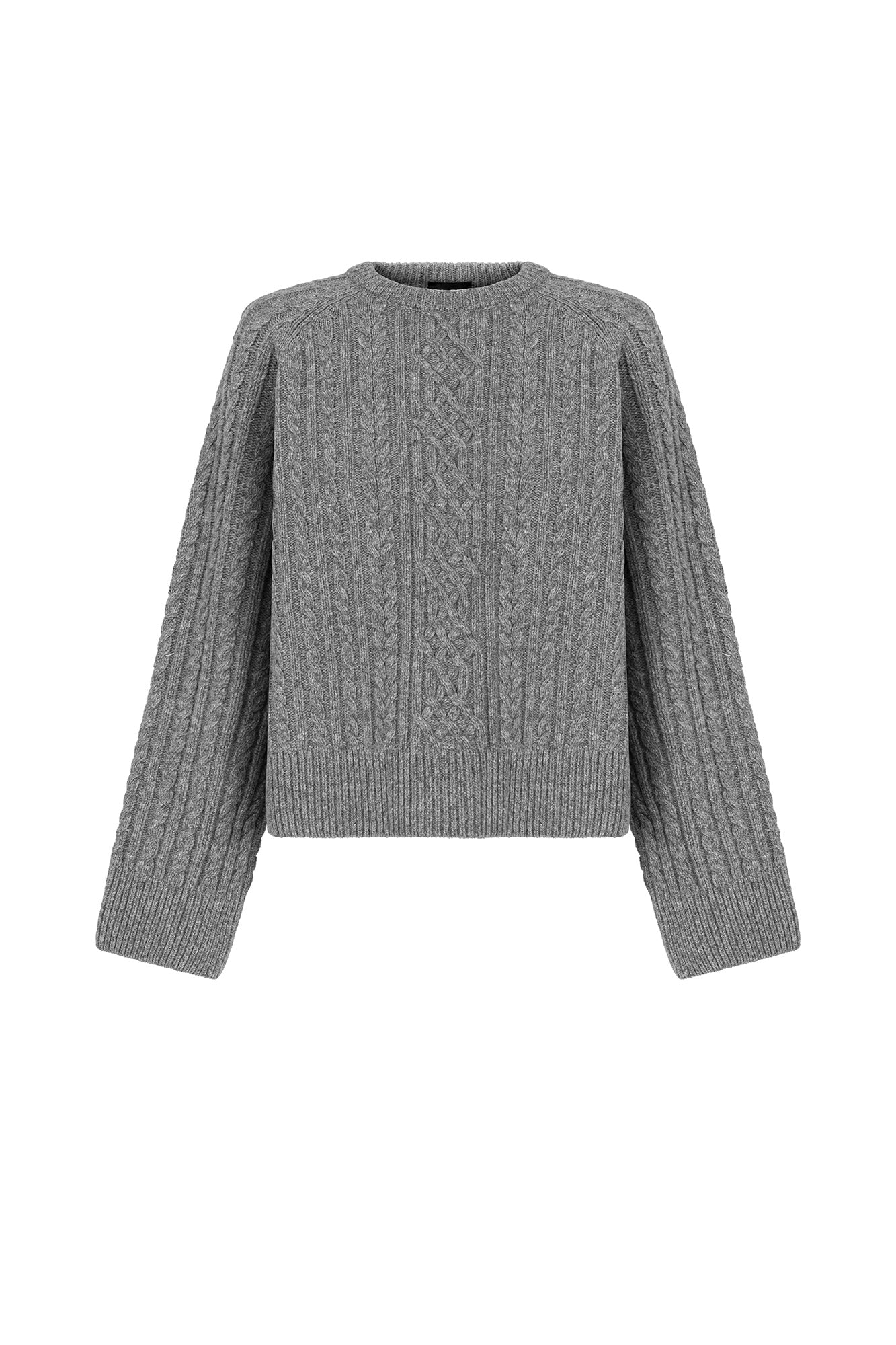 Sweter z wełny / 16 / 19 / light graphite