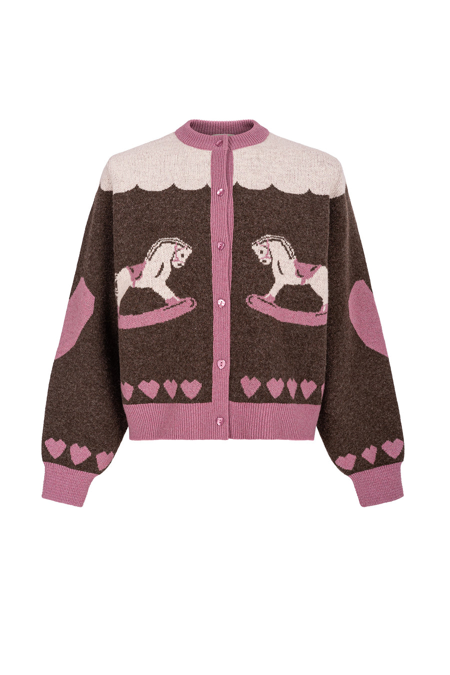 Kardigan z wełny / 16 / 21 / gingerbread