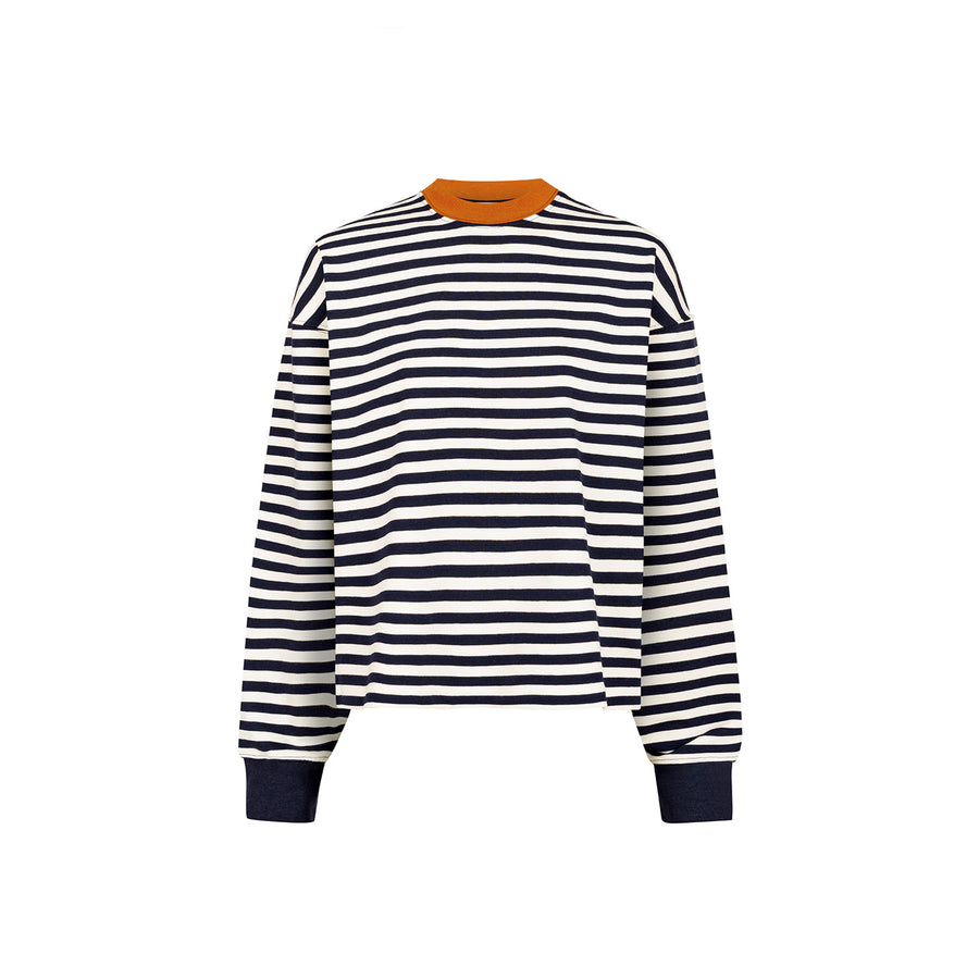 Cienka bluza z bawełny / 17 / 22 / breton stripes / orange