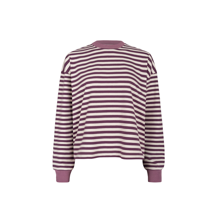 Cienka bluza z bawełny / 17 / 22 / purple stripes