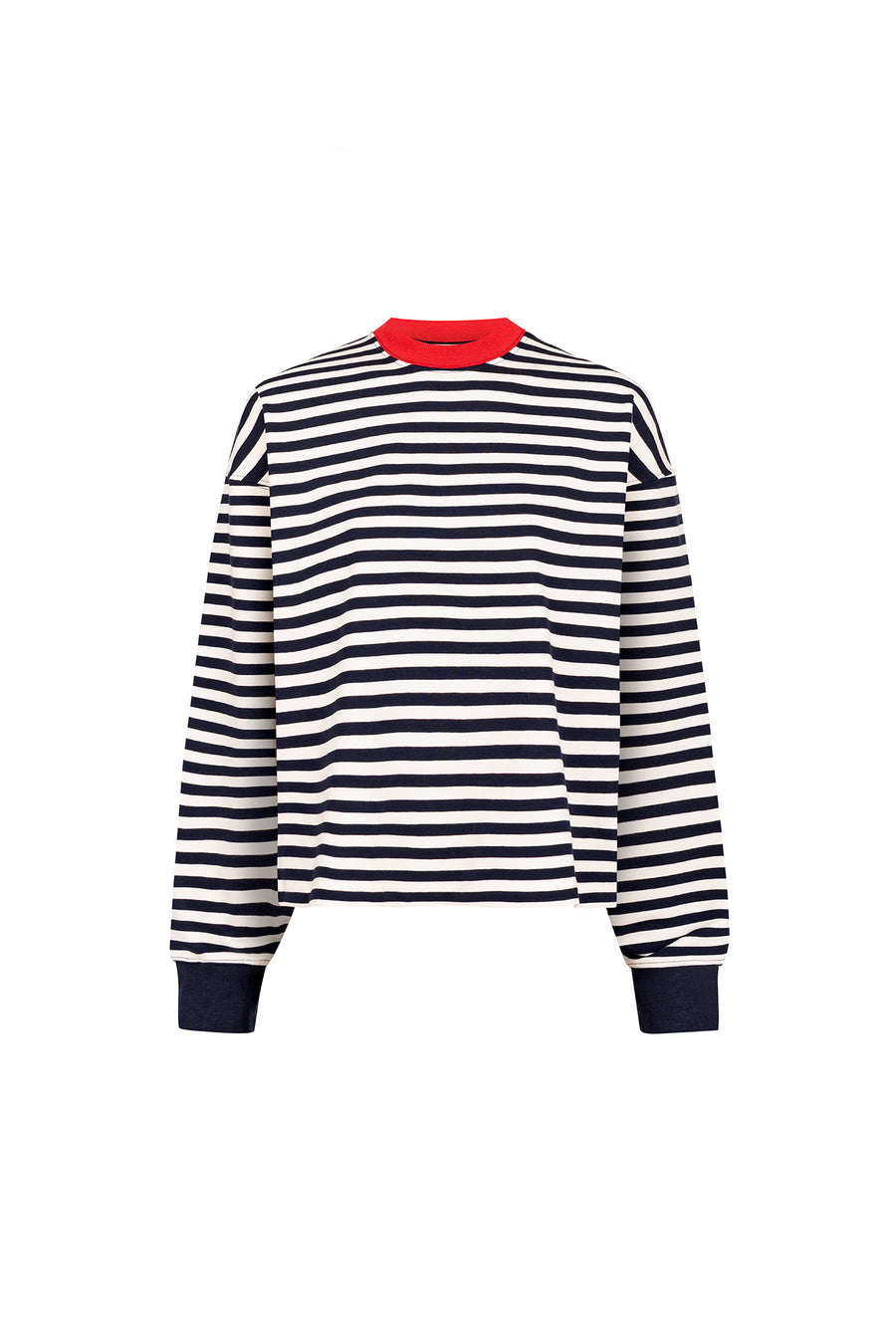 Cienka bluza z bawełny / 17 / 22 / breton stripes / red