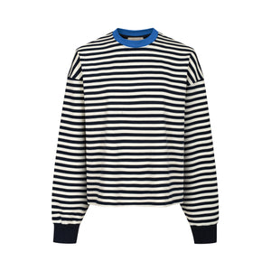 Cienka bluza z bawełny / 17 / 22 / breton stripes / cobalt