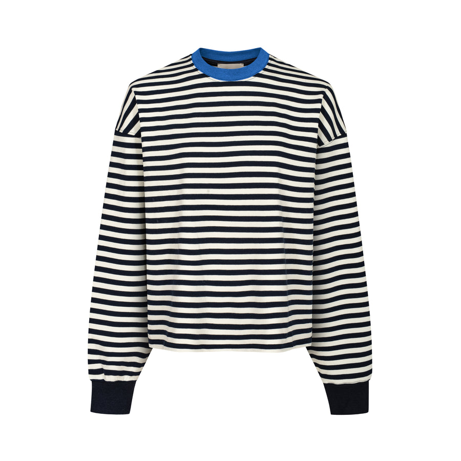 Cienka bluza z bawełny / 17 / 22 / breton stripes / cobalt