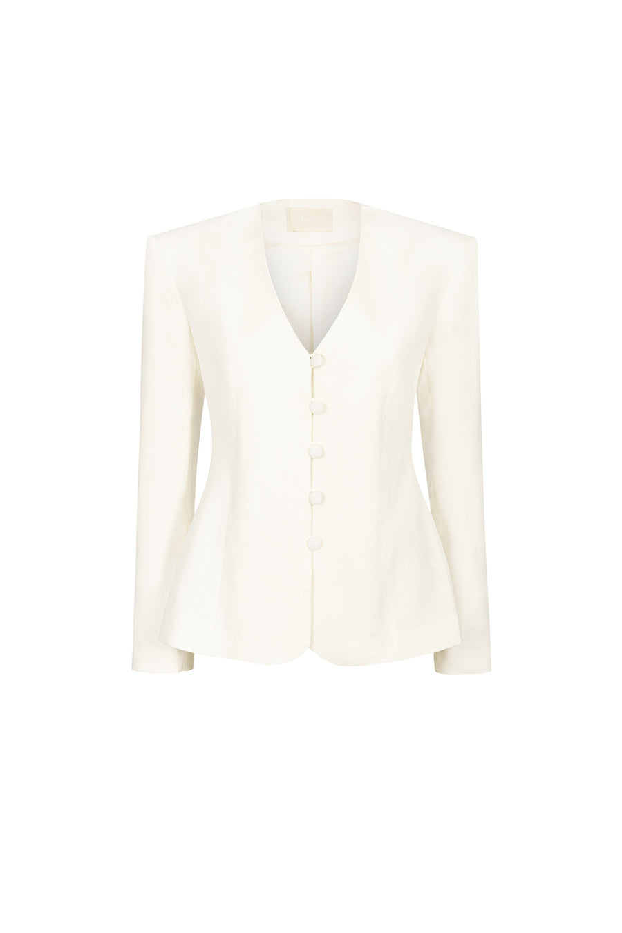 Marynarka z lnu / 18 / 21 / cream white