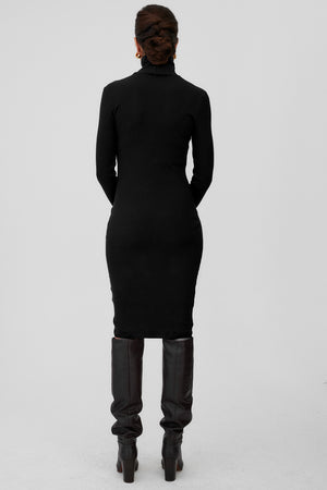 Sukienka z bawełny organicznej / 02 / 01 / onyx black