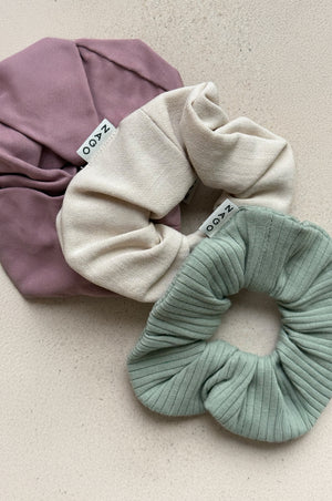 Zestaw scrunchies / dusty pastel