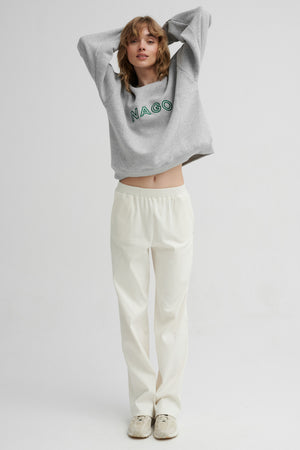 Bluza z bawełny organicznej / 17 / 19 / mist grey *spodnie-z-bawelny-organicznej-04-14-cream-white* ?Modelka ma 179cm wzrostu i prezentuje rozmiar XS/S?