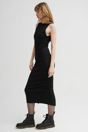 Sukienka z bawełny organicznej / 02 / 17 / onyx black