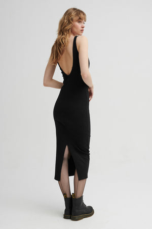 Sukienka z bawełny organicznej / 02 / 17 / onyx black