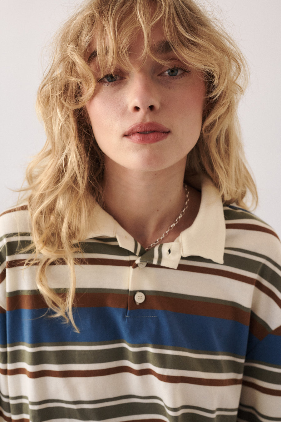 Longsleeve polo z bawełny / 14 / 26 / vintage stripes