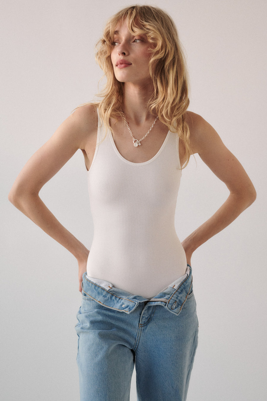 Body z bawełny organicznej / 01 / 10 / cream white