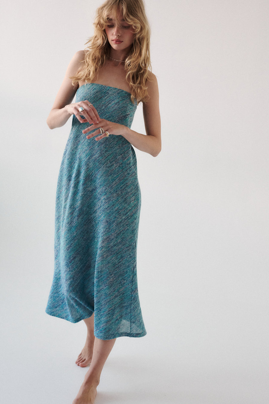 Dzianinowa spódnica z wiskozy / 07 / 19 / shimmery wave