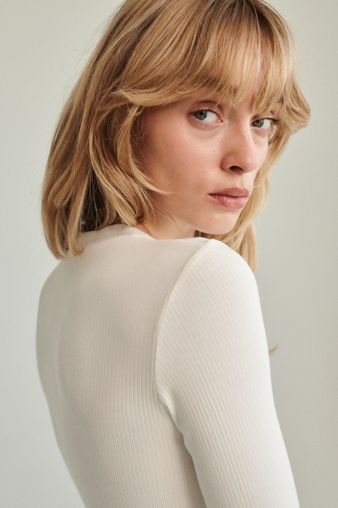 Body z bawełny organicznej / 01 / 32 / cream white