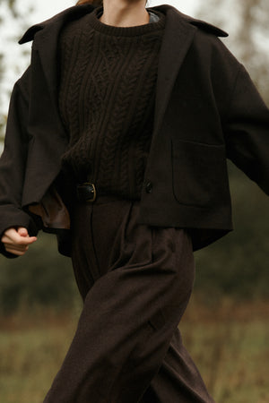 Kurtka z wełną / 18 / 12 / ebony wood  ?Modelka ma 178 cm wzrostu i prezentuje rozmiar M/L?   