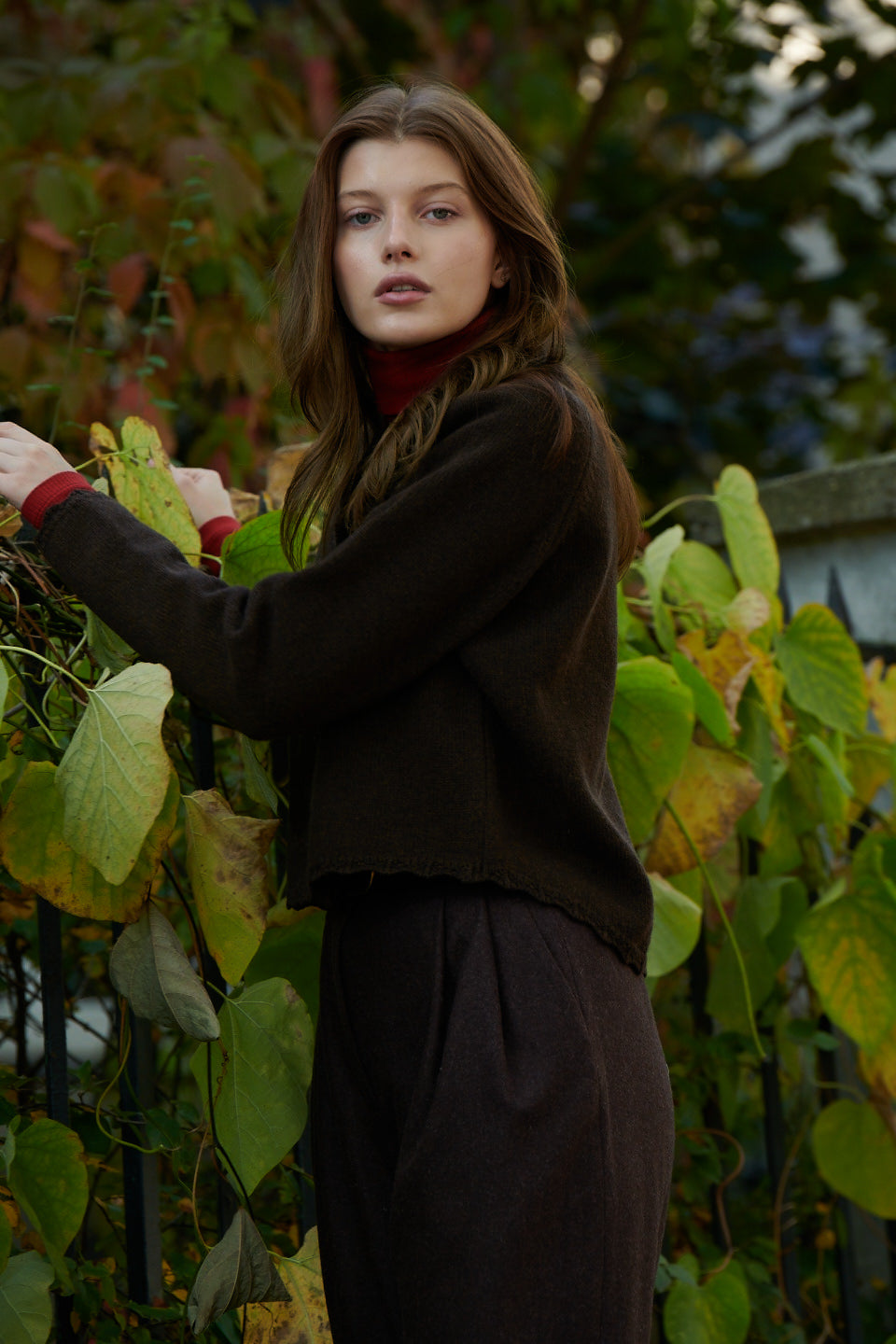 Kardigan z wełny / 16 / 15 / dark brown