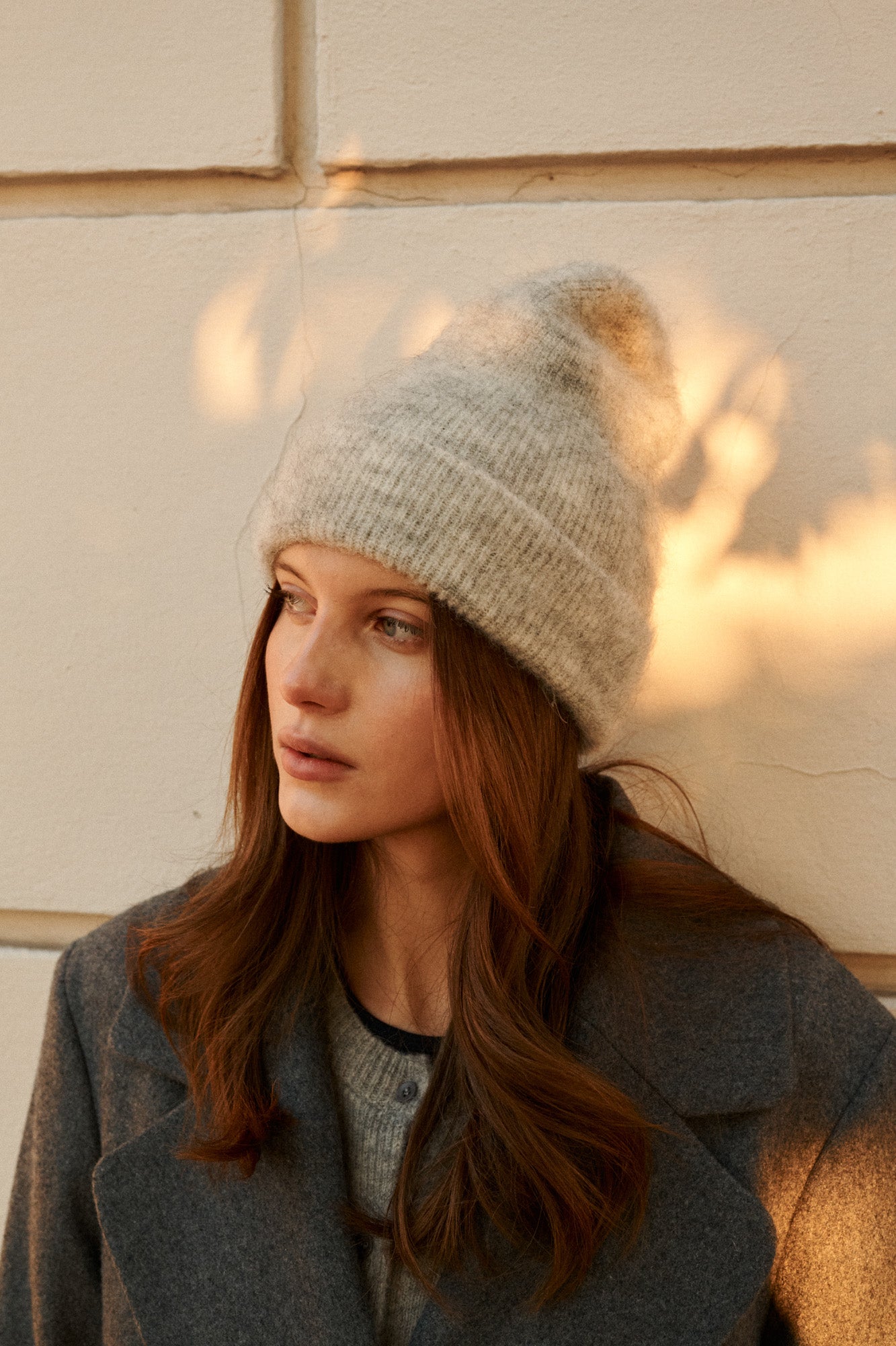 Czapka z moheru i alpaki / 21 / 15 / mist grey