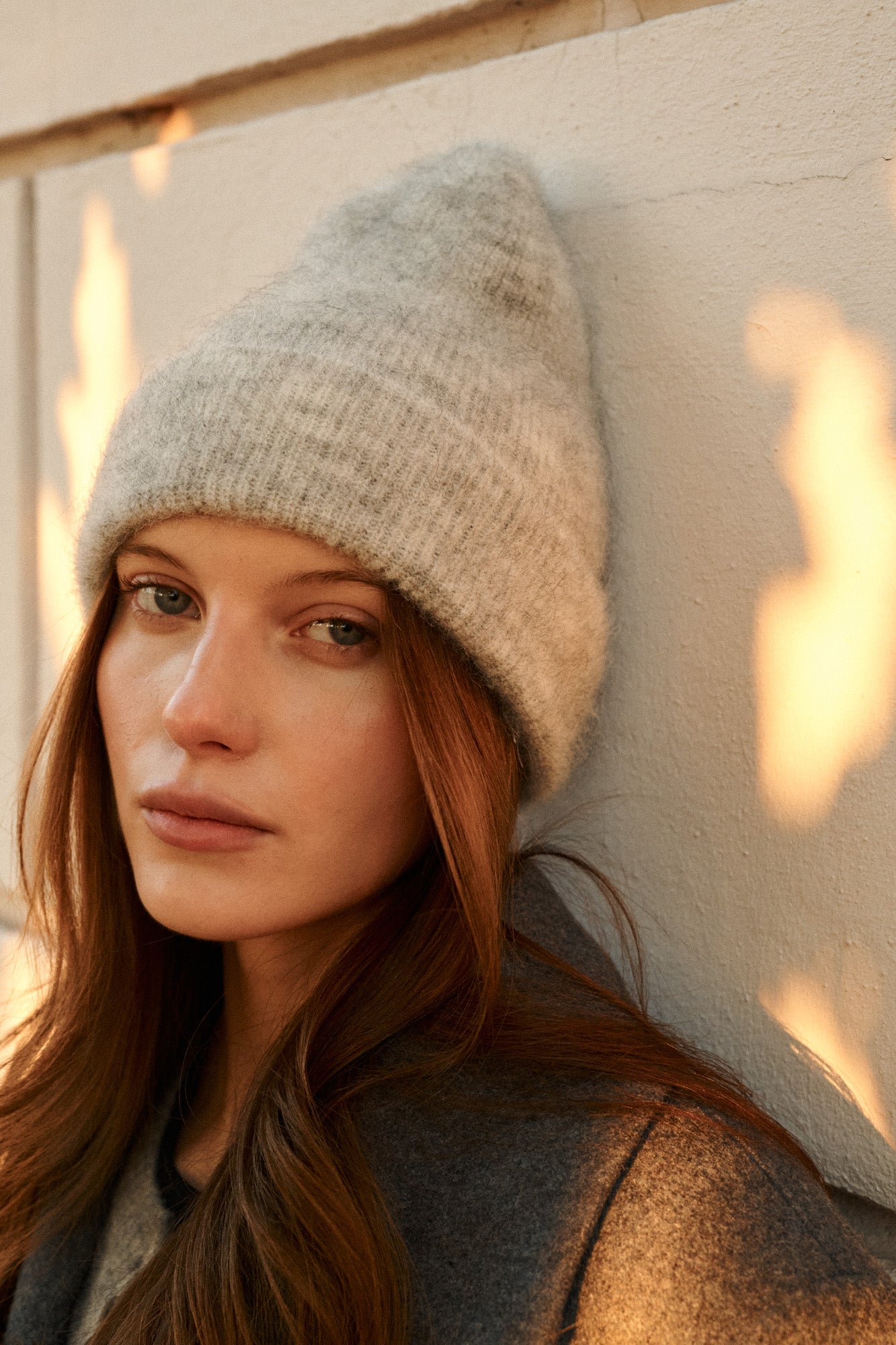 Czapka z moheru i alpaki / 21 / 15 / mist grey