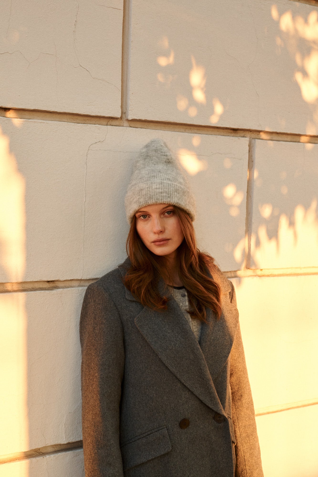 Czapka z moheru i alpaki / 21 / 15 / mist grey