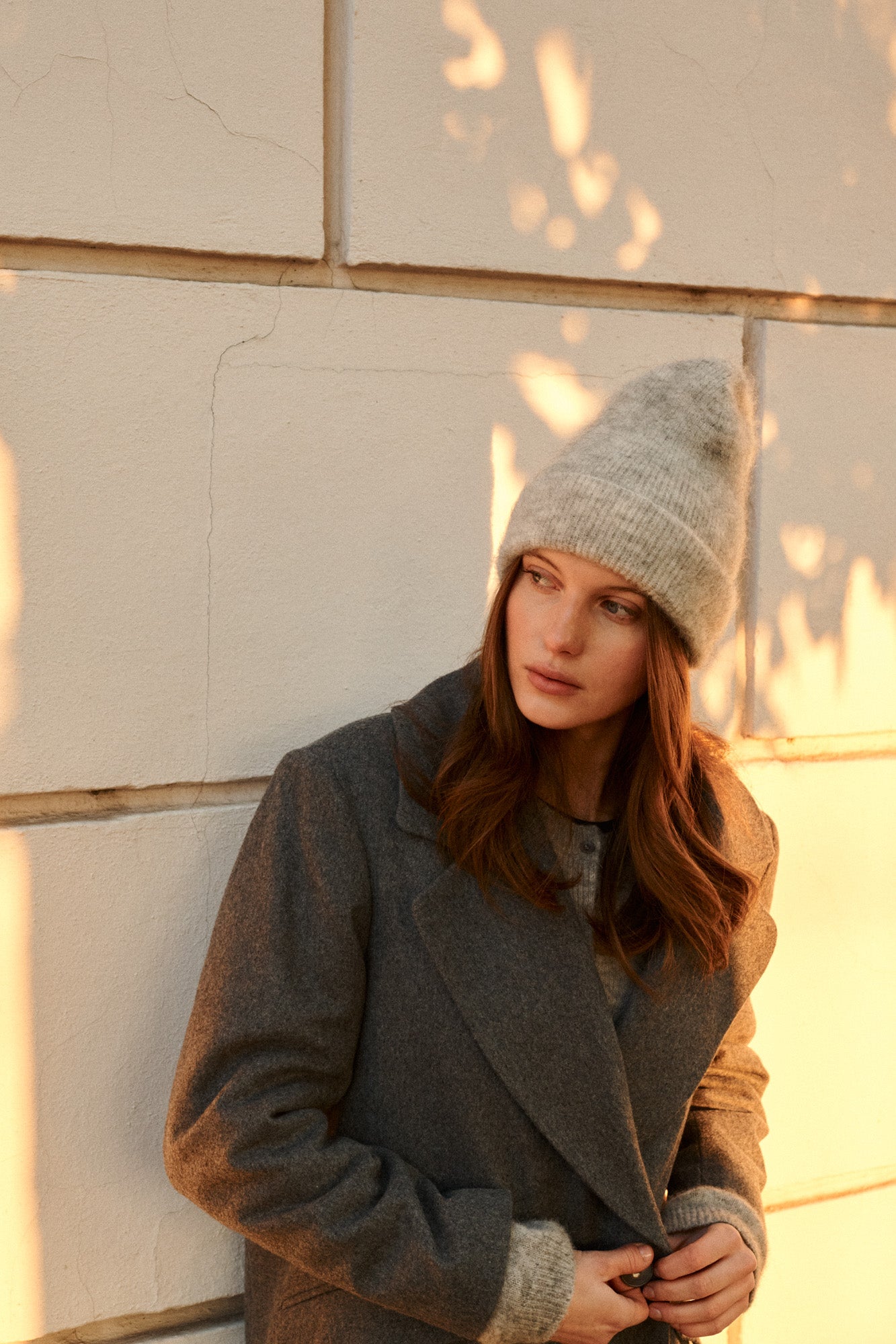 Czapka z moheru i alpaki / 21 / 15 / mist grey