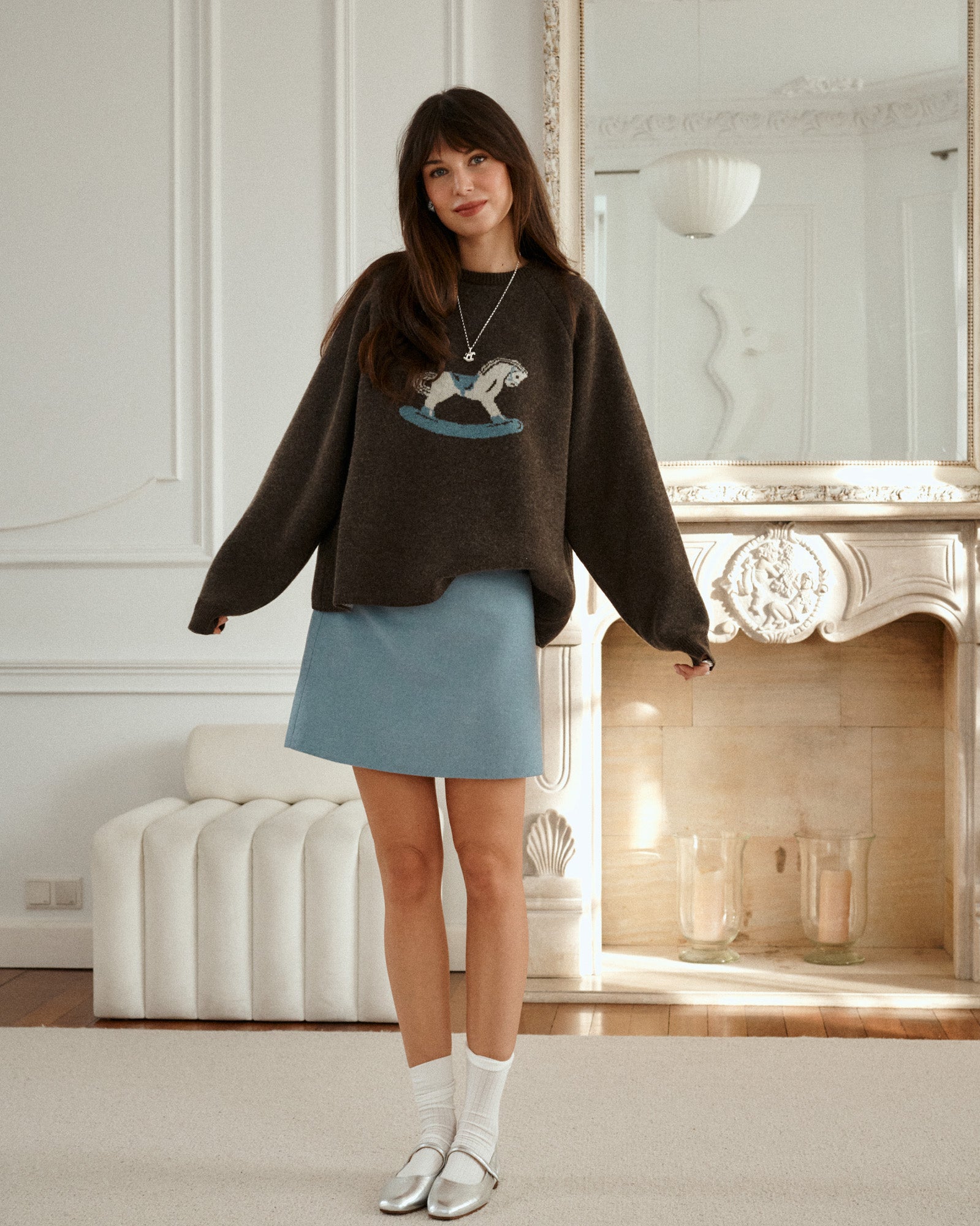 Sweter z wełny / 16 / 22 / mahogany brown