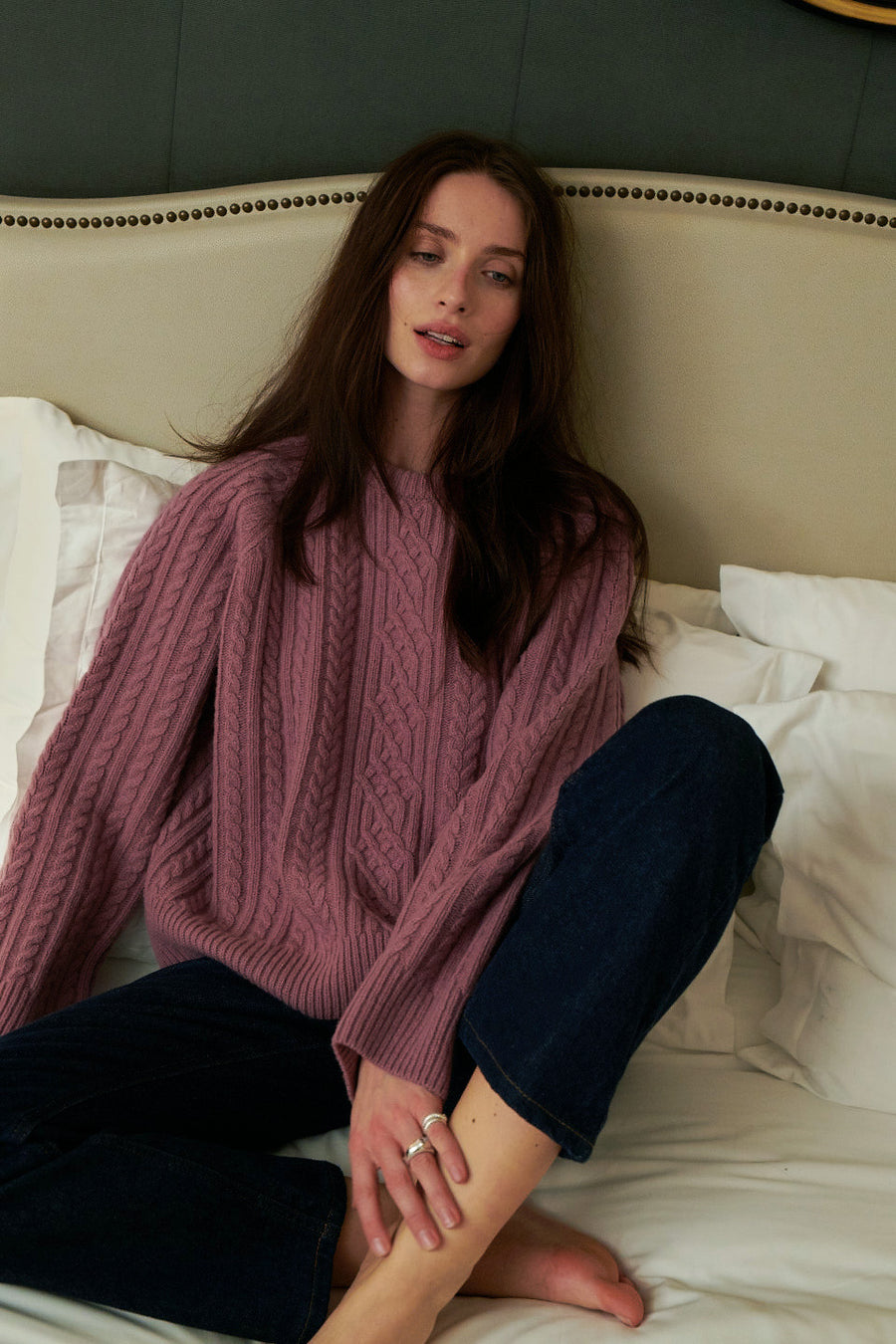 Sweter z wełny / 16 / 19 / rainy pink